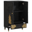 Highboard Sort 60 x 33 x 100 cm Massivt mangotræ
