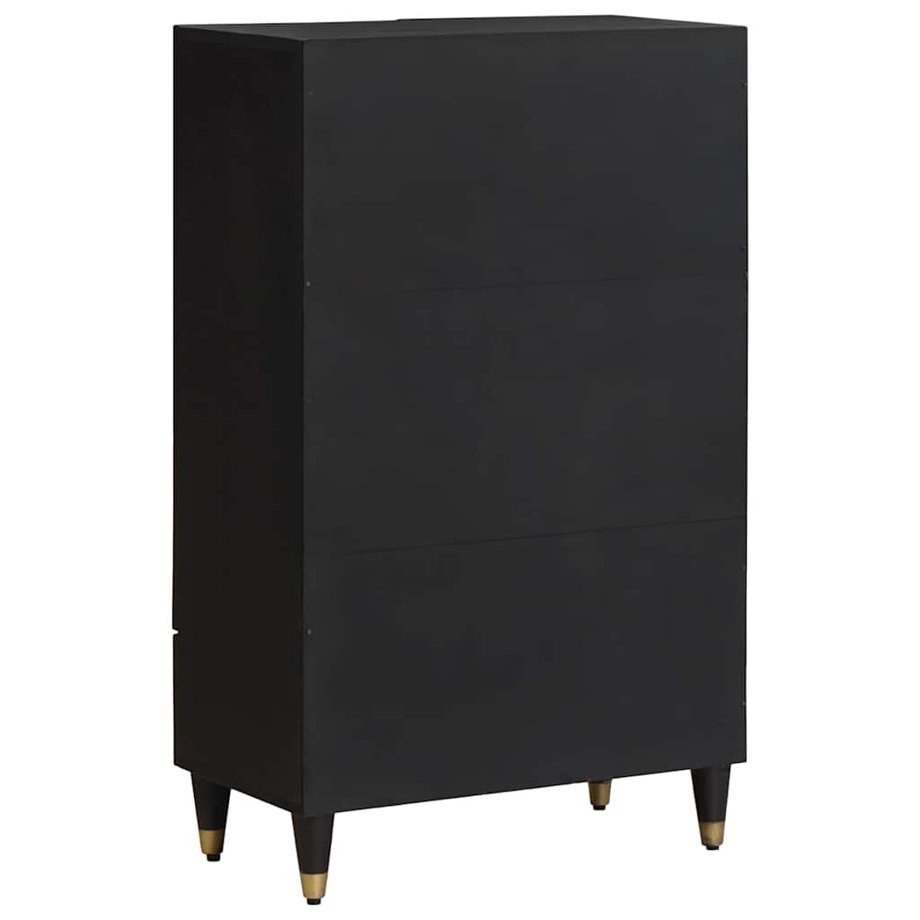 Highboard Sort 60 x 33 x 100 cm Massivt mangotræ