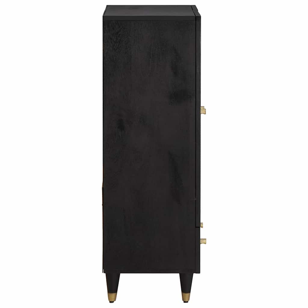 Highboard Sort 60 x 33 x 100 cm Massivt mangotræ