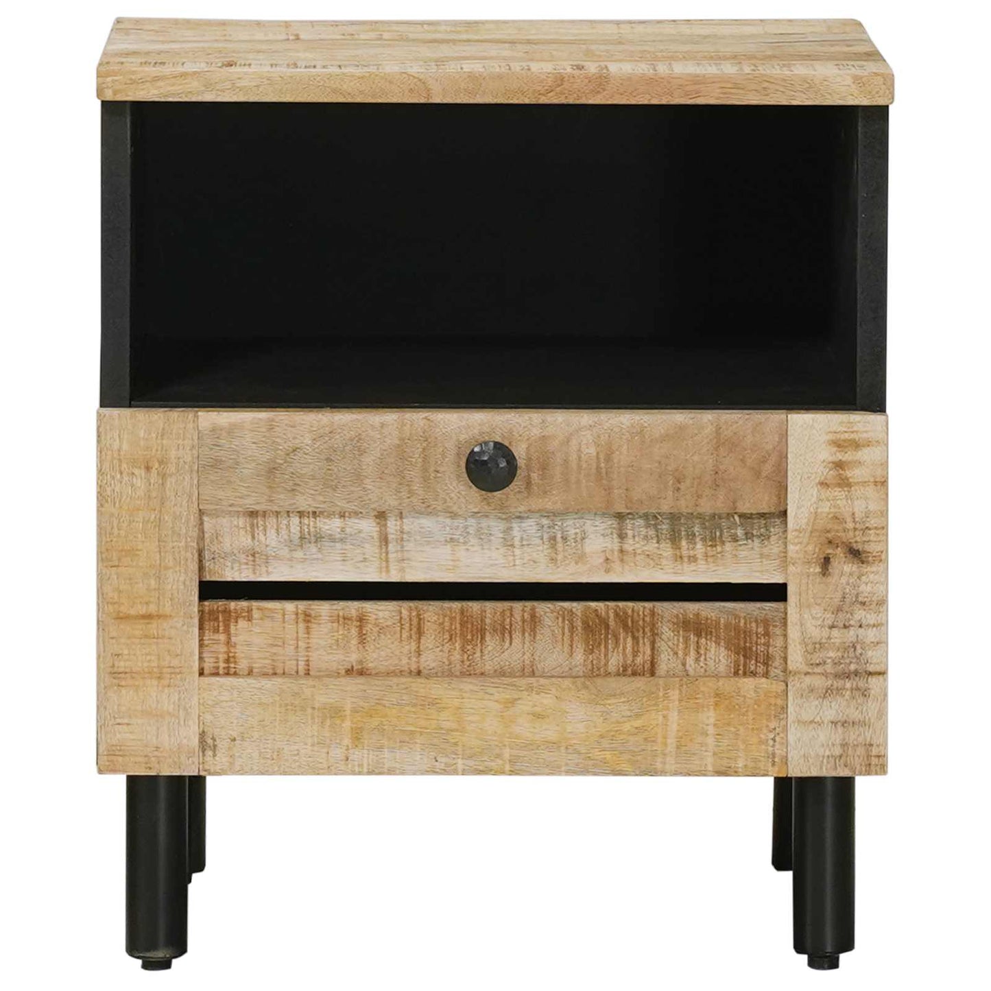 Sengebord 2 stk. Naturfarvet 40 x 33 x 46 cm Massivt mangotræ