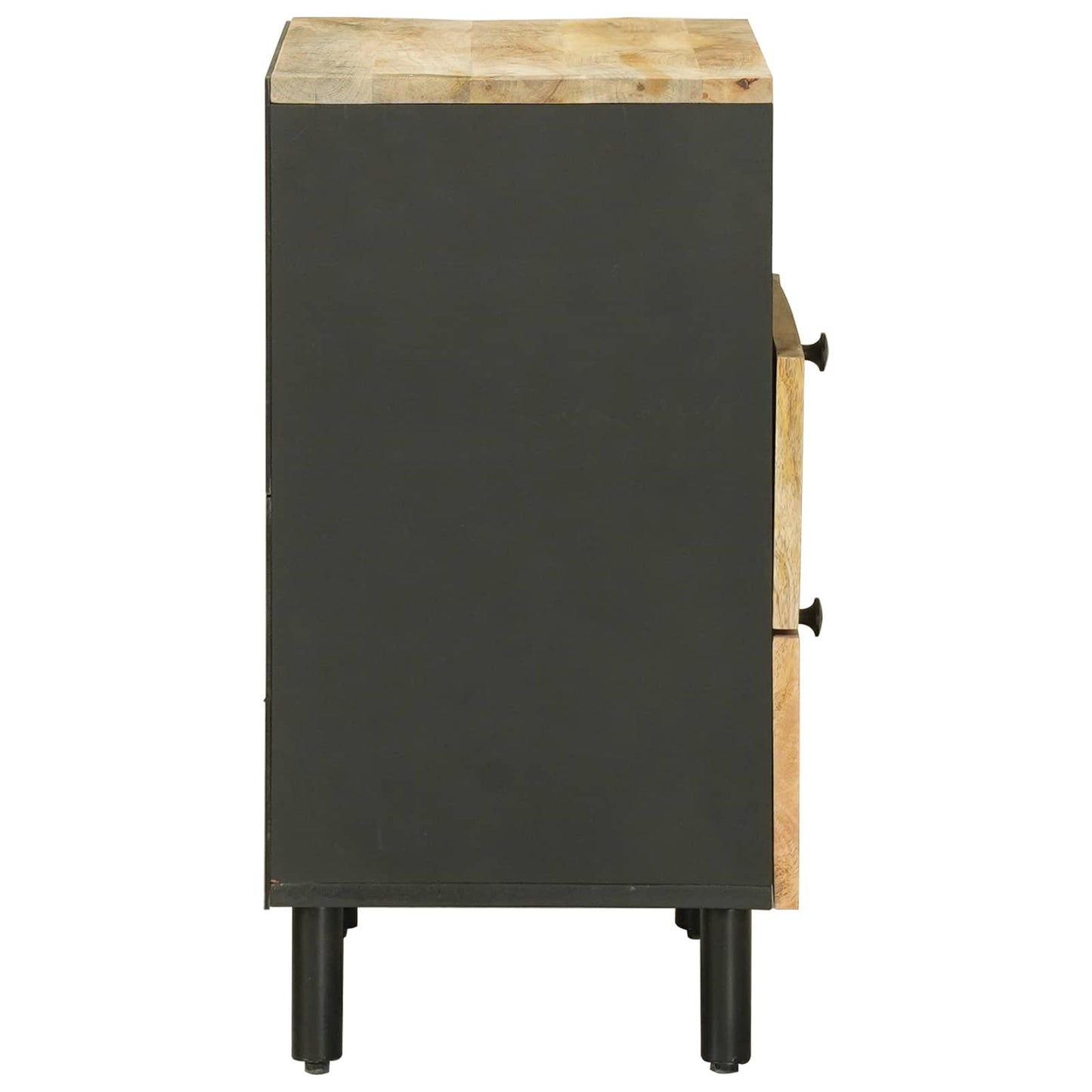 Sengebord Brun og sort 50 x 33 x 60 cm Massivt mangotræ
