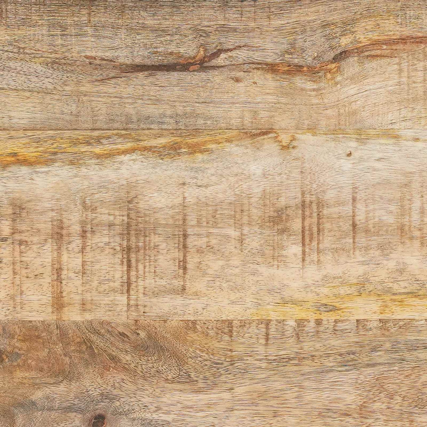Sofabord Brun og sort 80 x 54 x 40 cm Massivt mangotræ