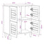 Opbevaringsskabe Naturfarvet 60 x 33 x 75 cm Massivt mangotræ