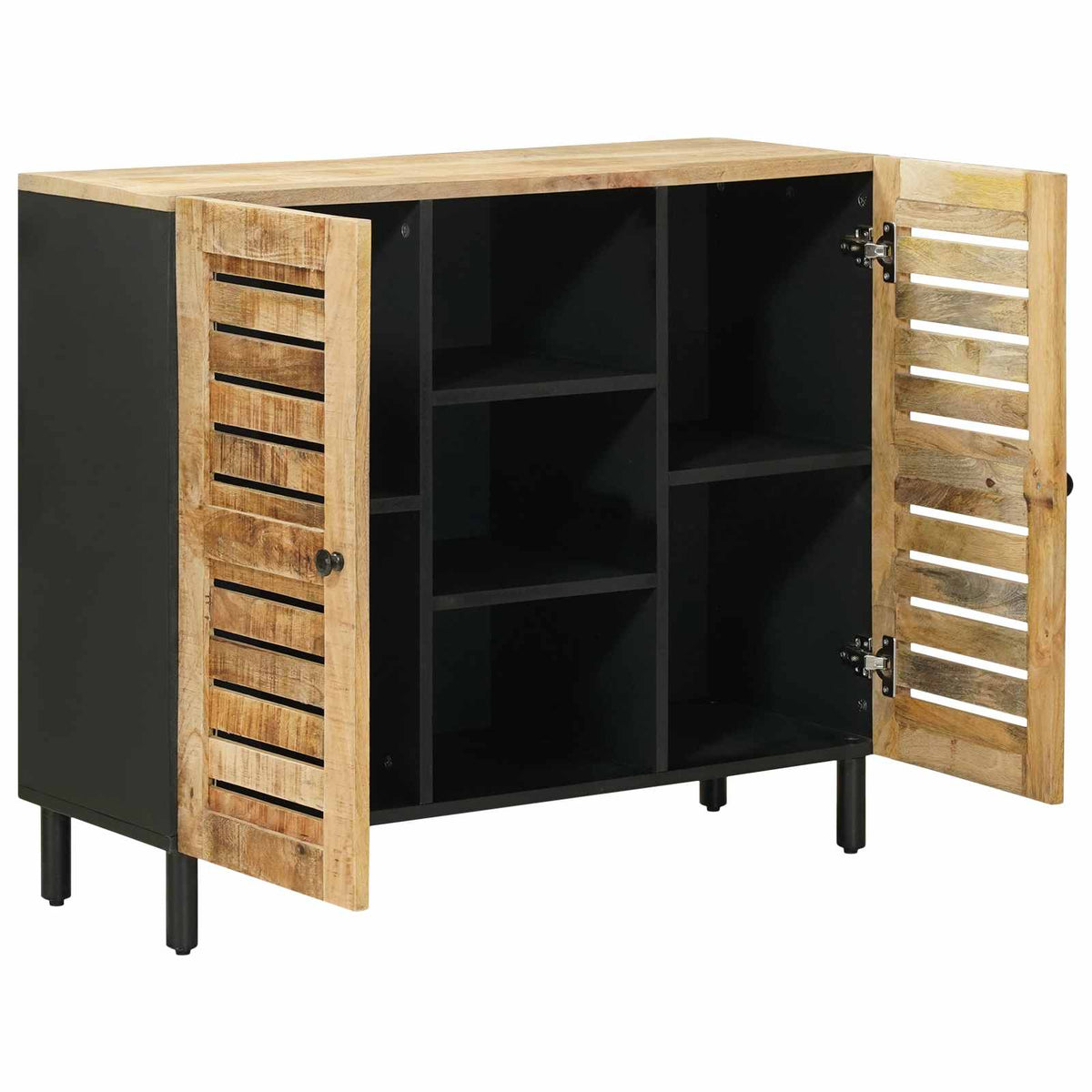 Opbevaringsskabe Naturfarvet 90 x 33 x 75 cm Massivt mangotræ