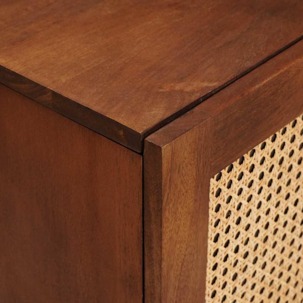 TV-skab med hylde Brun 105 x 33,5 x 46 cm Massivt mangotræ