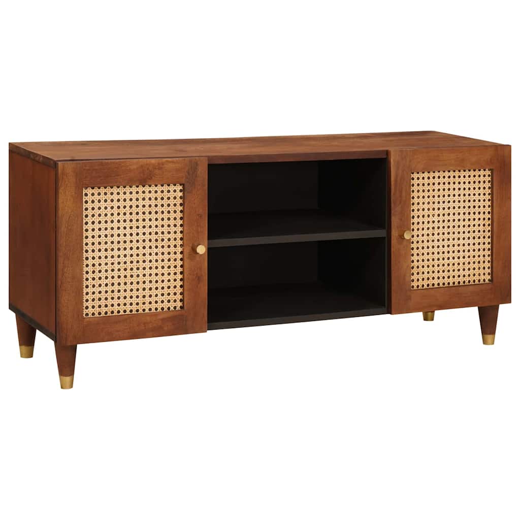 TV-skab med hylde Brun 105 x 33,5 x 46 cm Massivt mangotræ