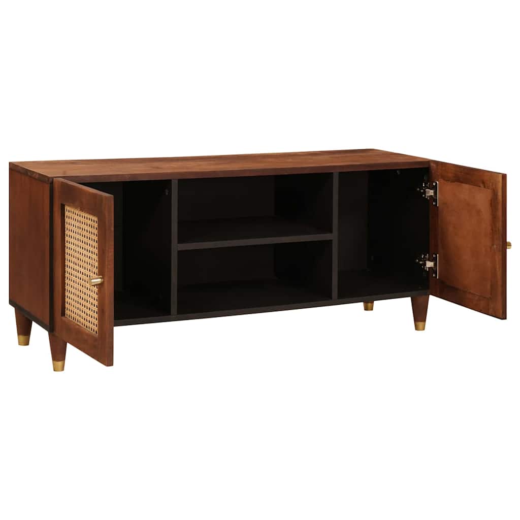 TV-skab med hylde Brun 105 x 33,5 x 46 cm Massivt mangotræ