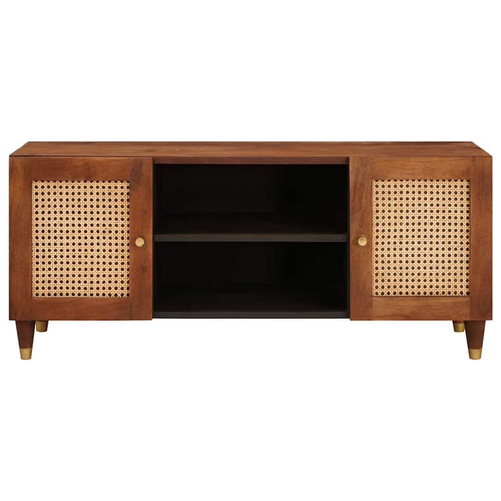 TV-skab med hylde Brun 105 x 33,5 x 46 cm Massivt mangotræ
