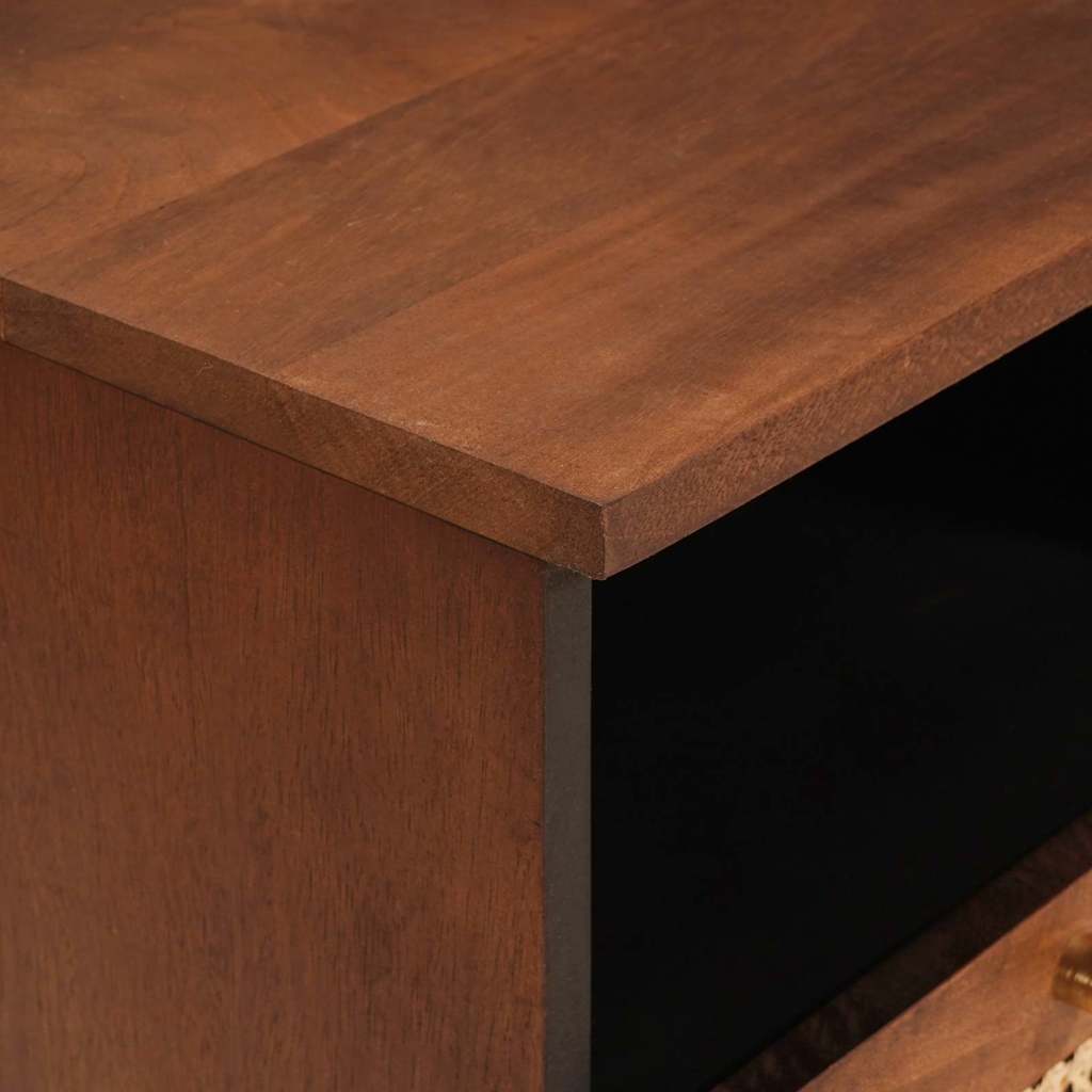 TV-skab med skuffe Brun 70 x 33,5 x 46 cm Massivt mangotræ