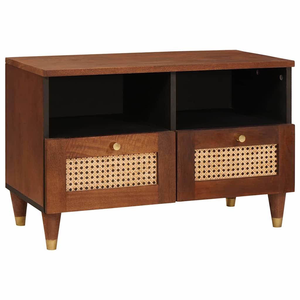 TV-skab med skuffe Brun 70 x 33,5 x 46 cm Massivt mangotræ