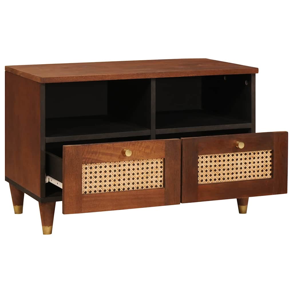 TV-skab med skuffe Brun 70 x 33,5 x 46 cm Massivt mangotræ