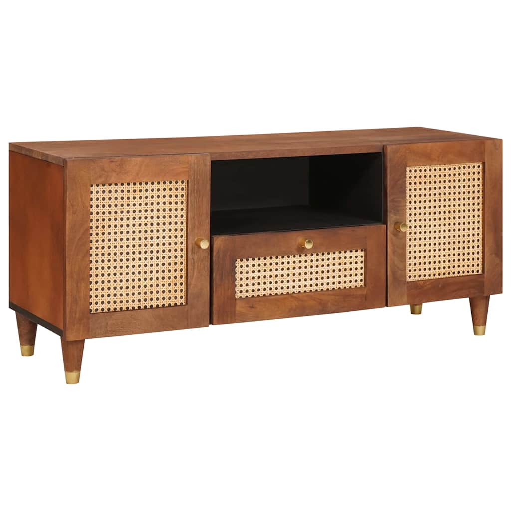 TV-skab Brun 105 x 33,5 x 46 cm Massivt mangotræ