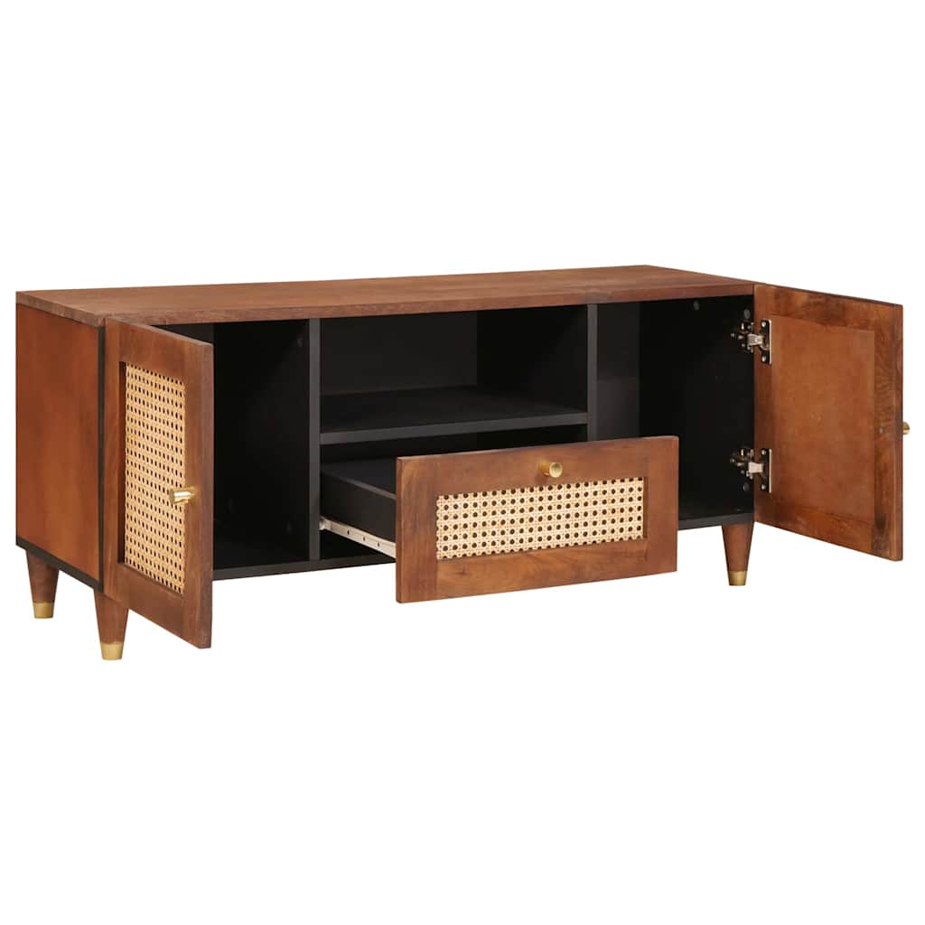 TV-skab Brun 105 x 33,5 x 46 cm Massivt mangotræ