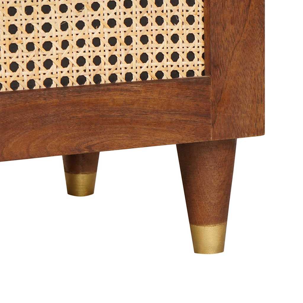 TV-skab med skuffe Brun 100 x 33,5 x 46 cm Massivt mangotræ