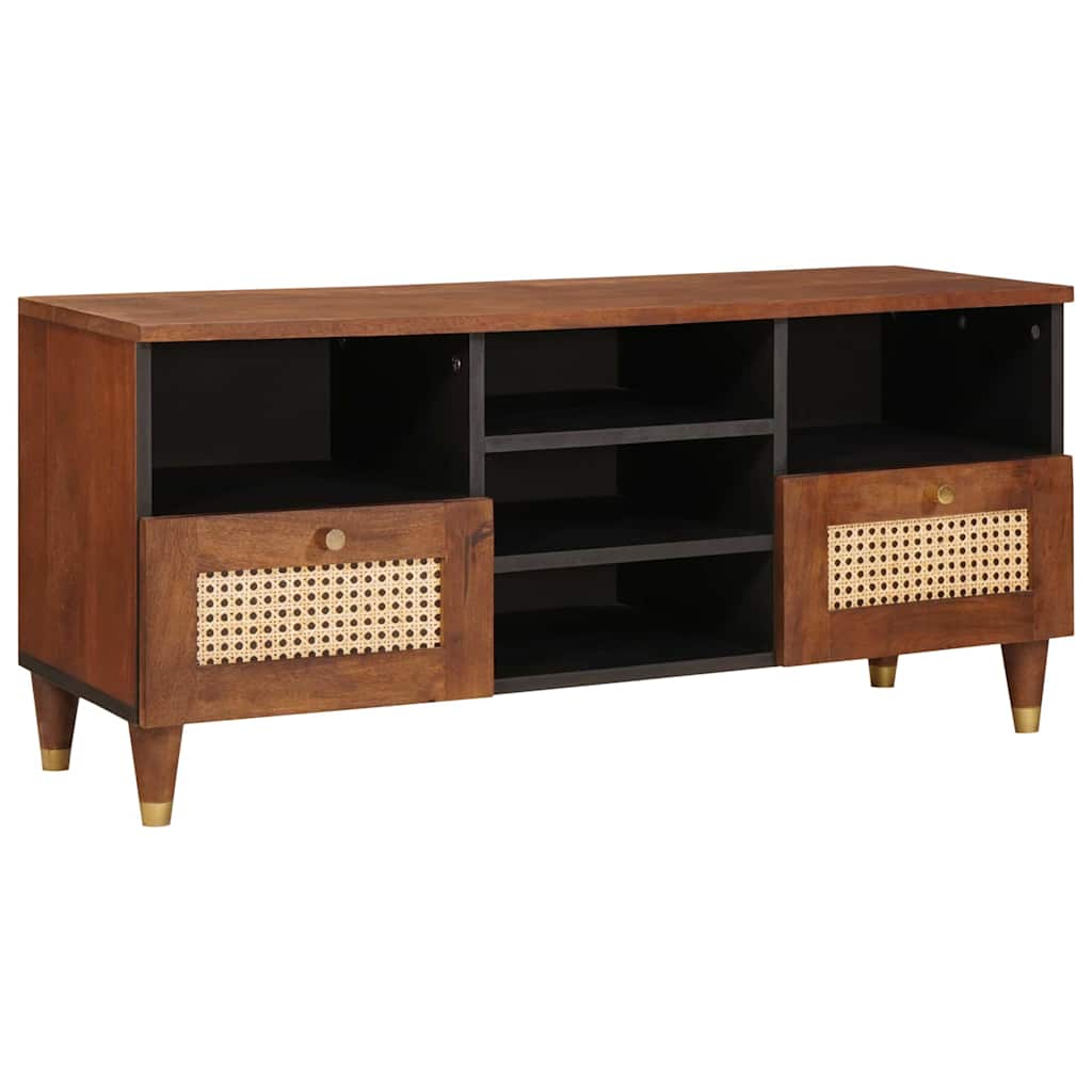 TV-skab med skuffe Brun 100 x 33,5 x 46 cm Massivt mangotræ