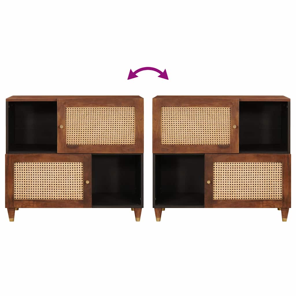 Sideboard Brun 80 x 33,5 x 75 cm Massivt mangotræ