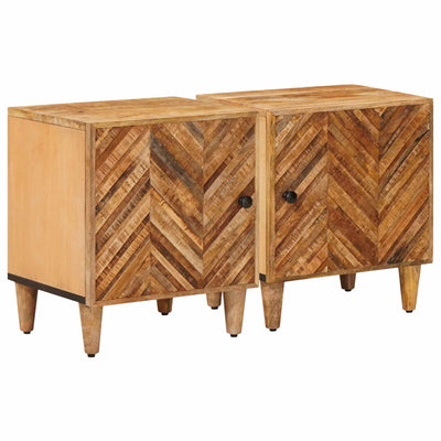 Sengebord 2 stk. Brun 40 x 33,5 x 46 cm Massivt mangotræ
