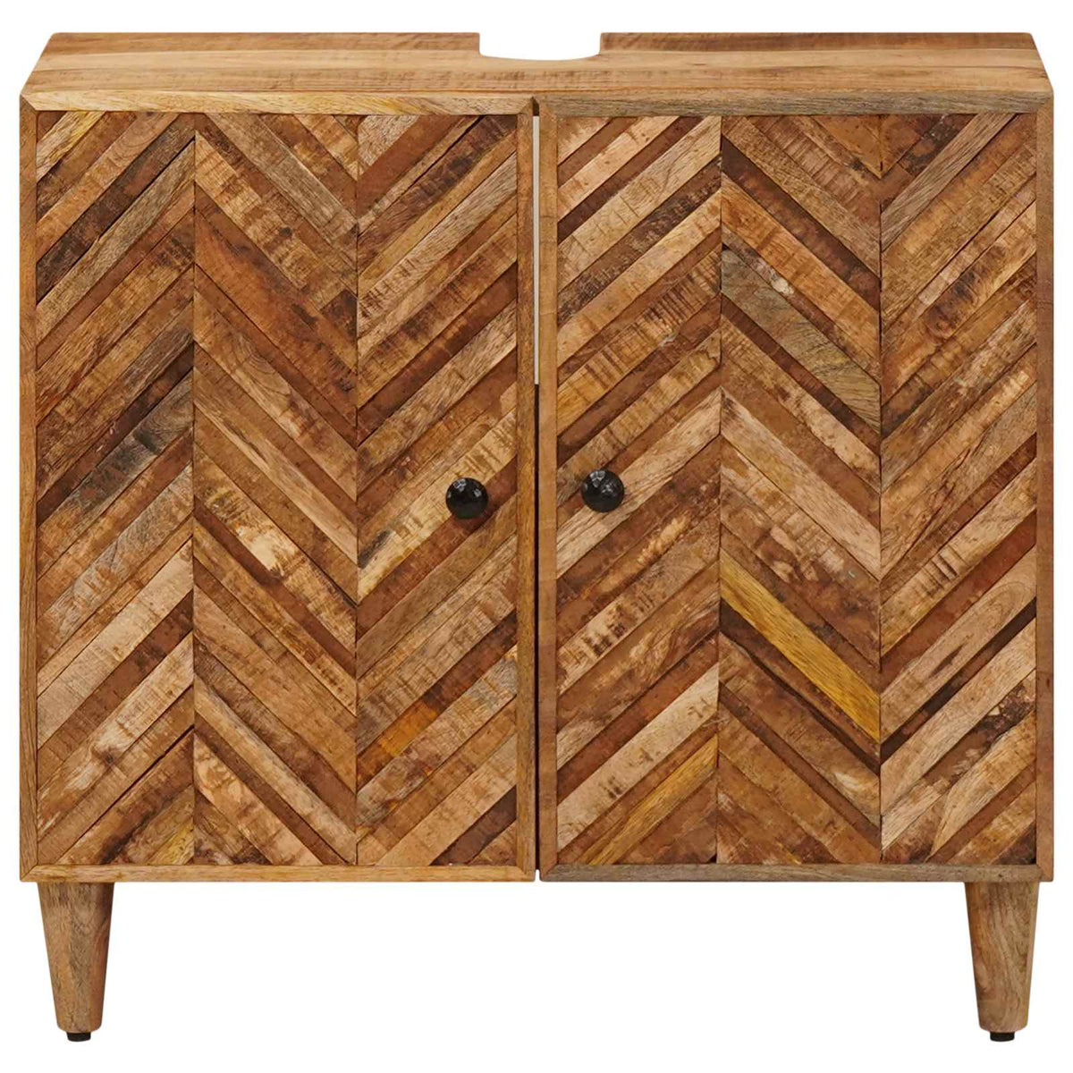 Vaskeskab med opbevaring Brun 62 x 33 x 58 cm Massivt mangotræ
