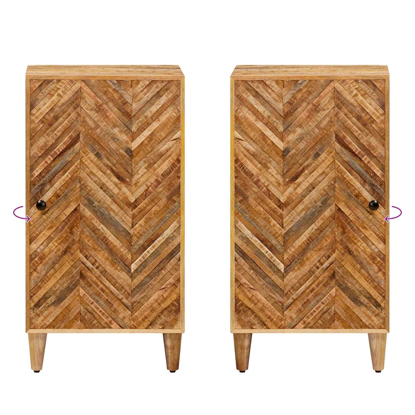 Opbevaringsskabe Brun 40 x 33,5 x 75 cm Massivt mangotræ