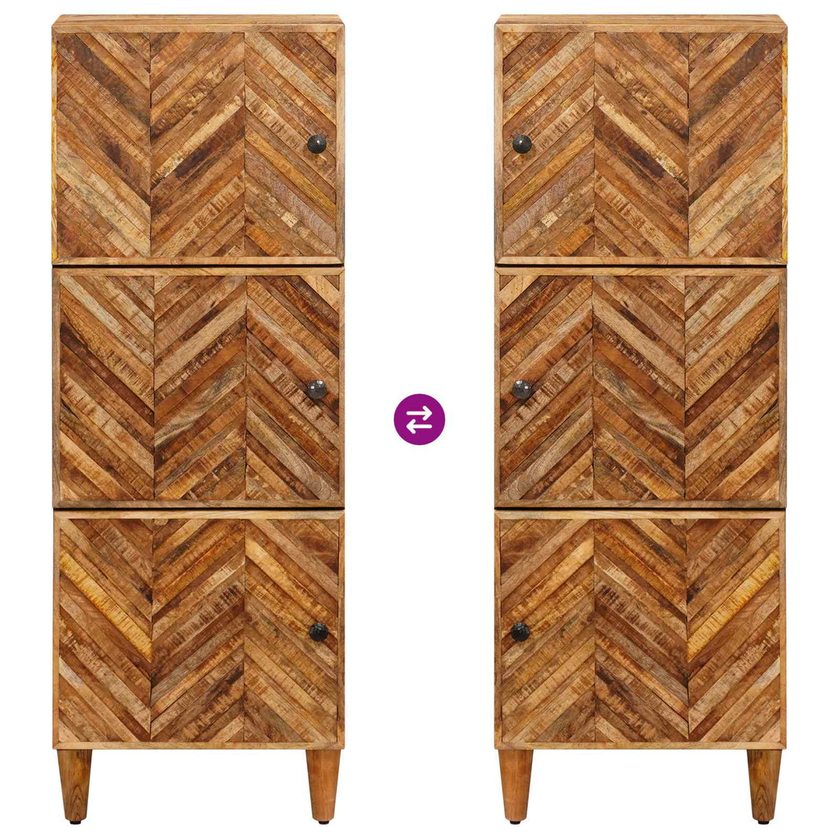 Opbevaringsskabe Brun 40 x 33,5 x 110 cm Massivt mangotræ