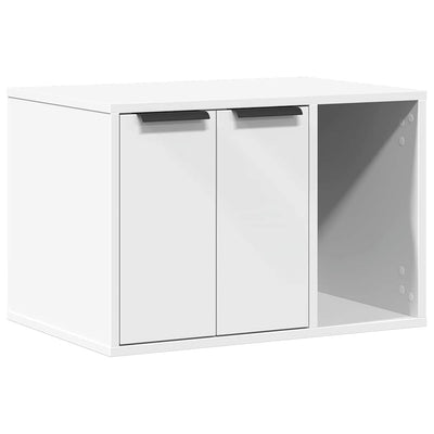 toiletskjuler til kattebakke 60x40x40 cm konstrueret træ hvid