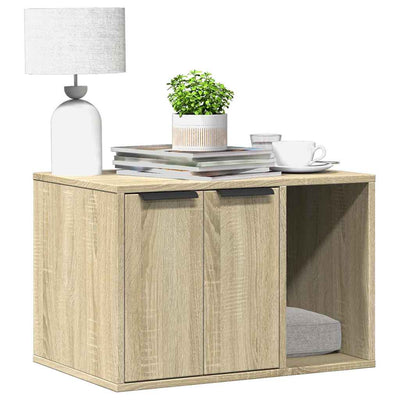toiletskjuler kattebakke 60x40x40 cm konstrueret træ sonoma-eg
