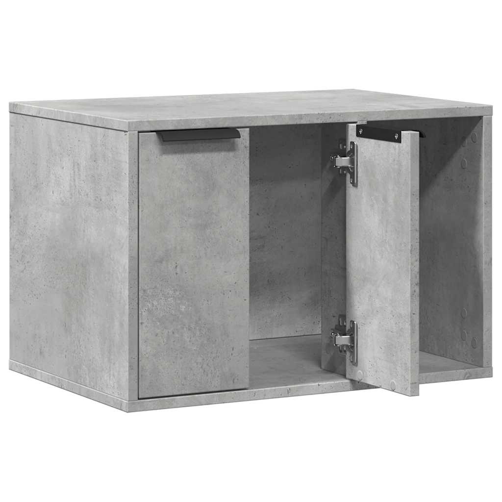 toiletskjuler kattebakke 60x40x40 cm konstrueret træ betongrå