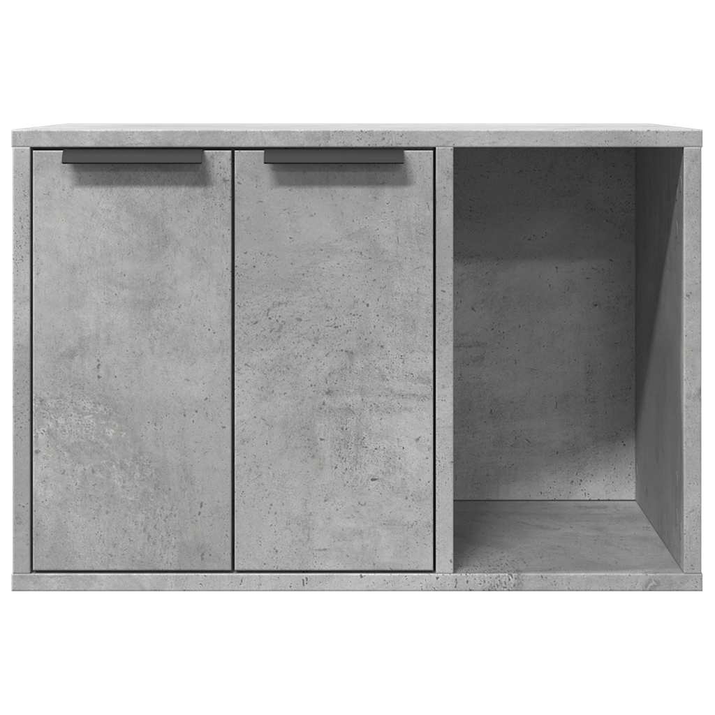 toiletskjuler kattebakke 60x40x40 cm konstrueret træ betongrå