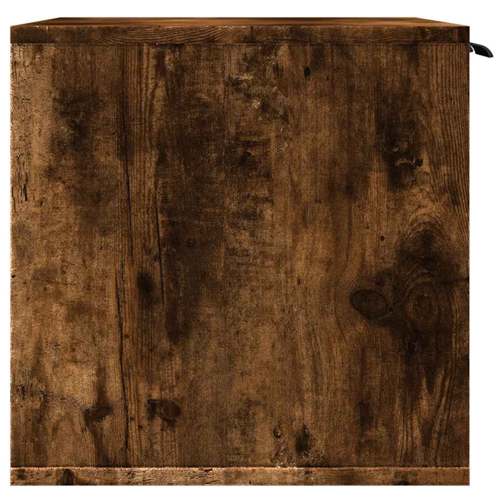 toiletskjuler kattebakke 60x40x40 cm konstrueret træ røget eg