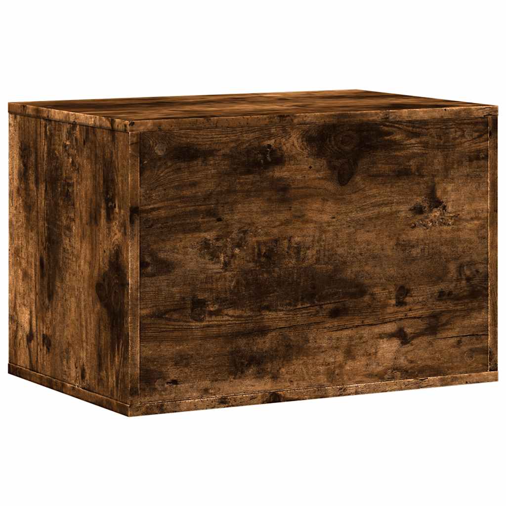toiletskjuler kattebakke 60x40x40 cm konstrueret træ røget eg