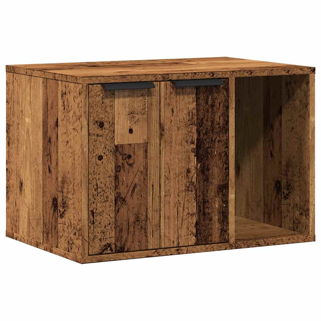 toiletskjuler kattebakke 60x40x40 cm konstrueret træ gammelt eg