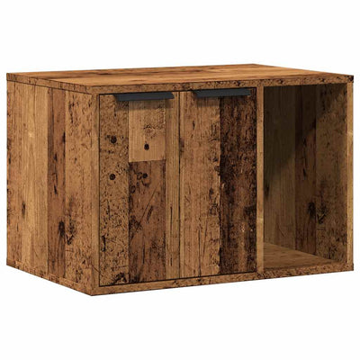 toiletskjuler kattebakke 60x40x40 cm konstrueret træ gammelt eg