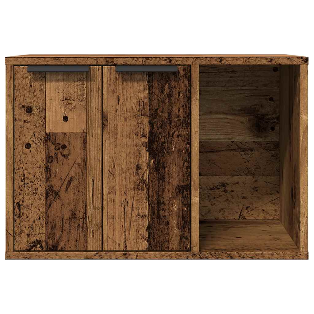 toiletskjuler kattebakke 60x40x40 cm konstrueret træ gammelt eg