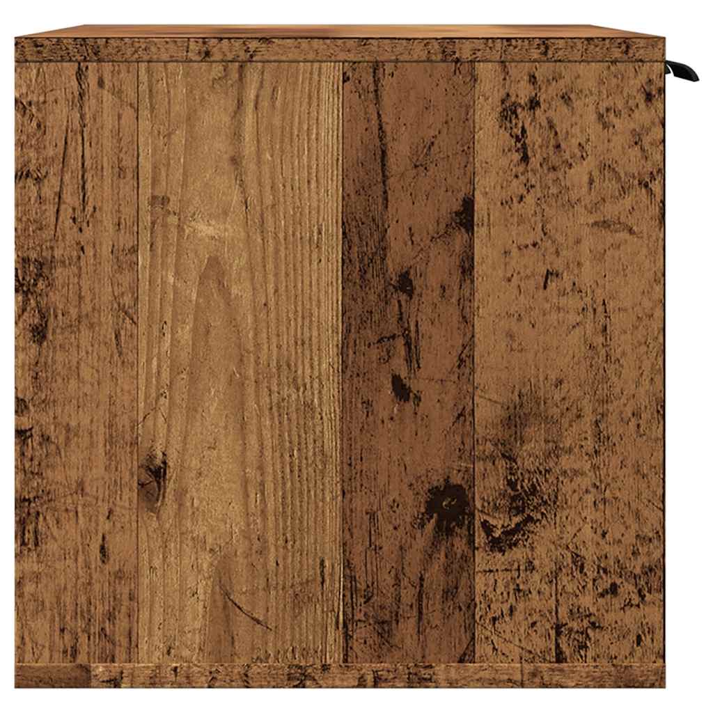 toiletskjuler kattebakke 60x40x40 cm konstrueret træ gammelt eg