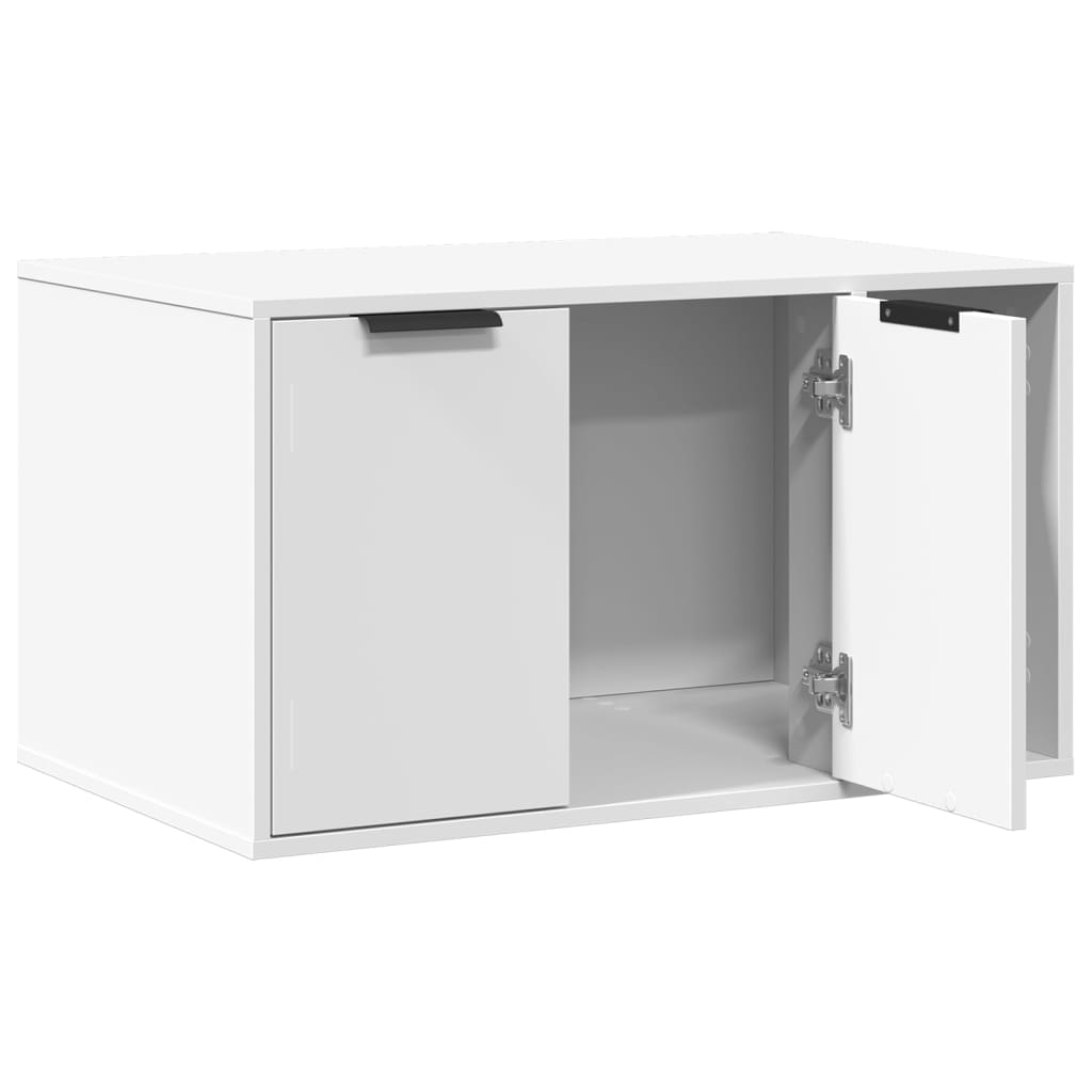toiletskjuler til kattebakke 80x50x45 cm konstrueret træ hvid