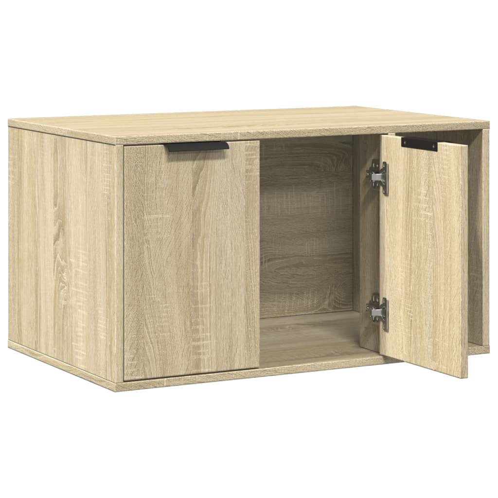 toiletskjuler kattebakke 80x50x45 cm konstrueret træ sonoma-eg