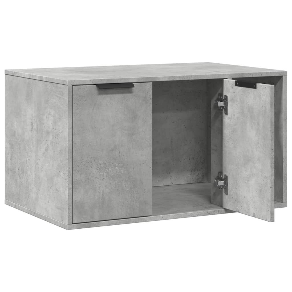 toiletskjuler kattebakke 80x50x45 cm konstrueret træ betongrå