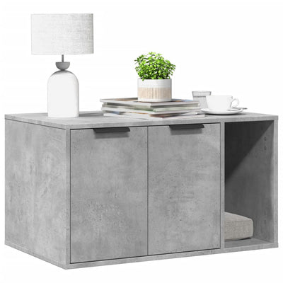 toiletskjuler kattebakke 80x50x45 cm konstrueret træ betongrå