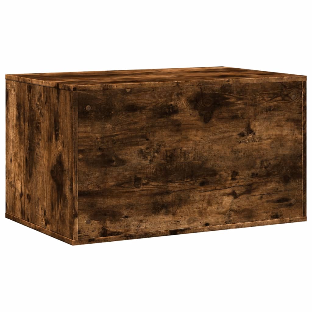 toiletskjuler kattebakke 80x50x45 cm konstrueret træ røget eg