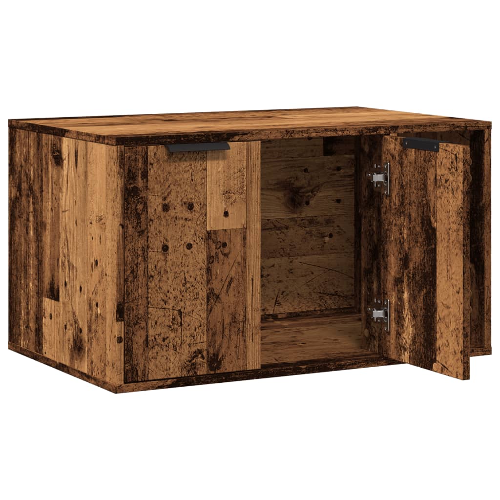 toiletskjuler kattebakke 80x50x45 cm konstrueret træ gammelt eg