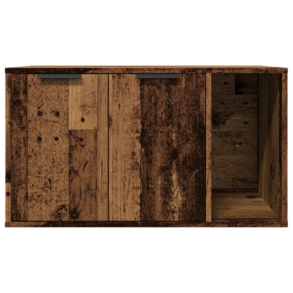 toiletskjuler kattebakke 80x50x45 cm konstrueret træ gammelt eg