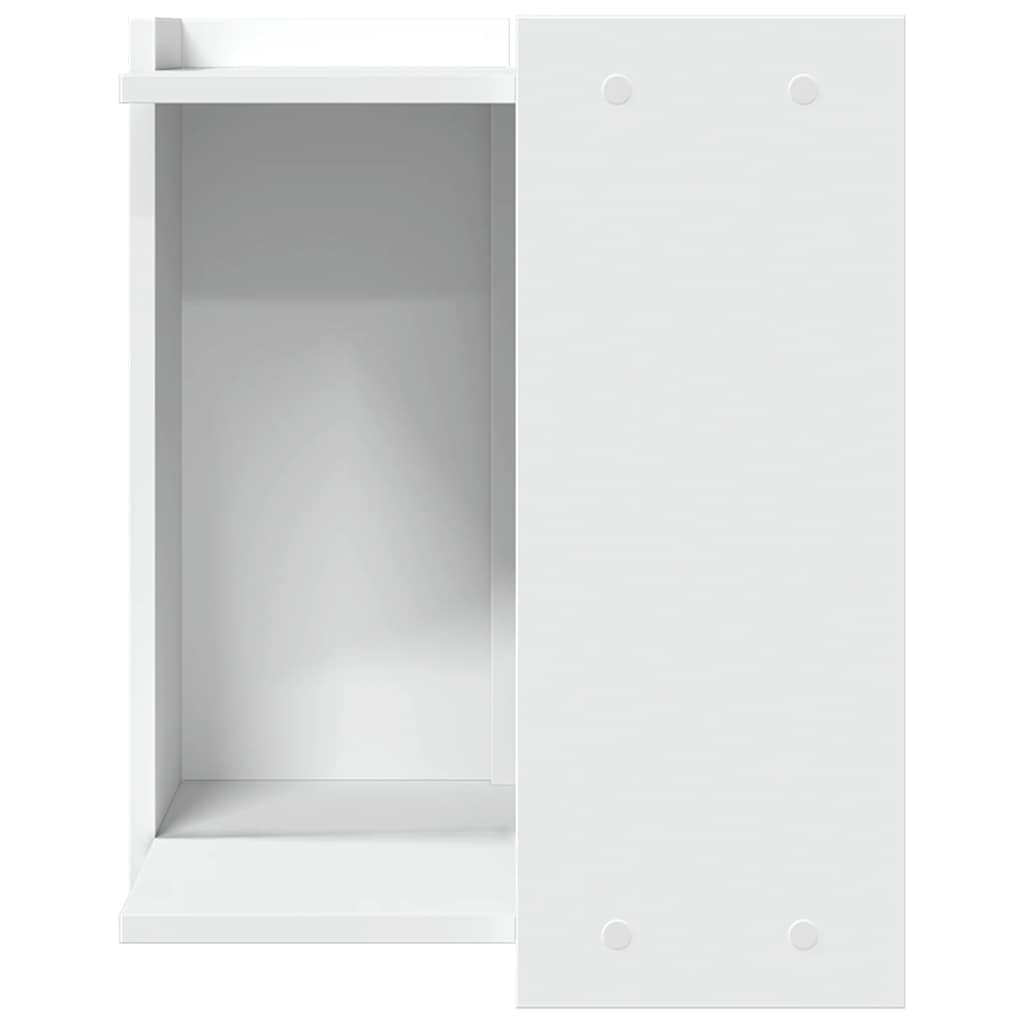 toiletskjuler til kattebakke 42x42x51 cm konstrueret træ hvid