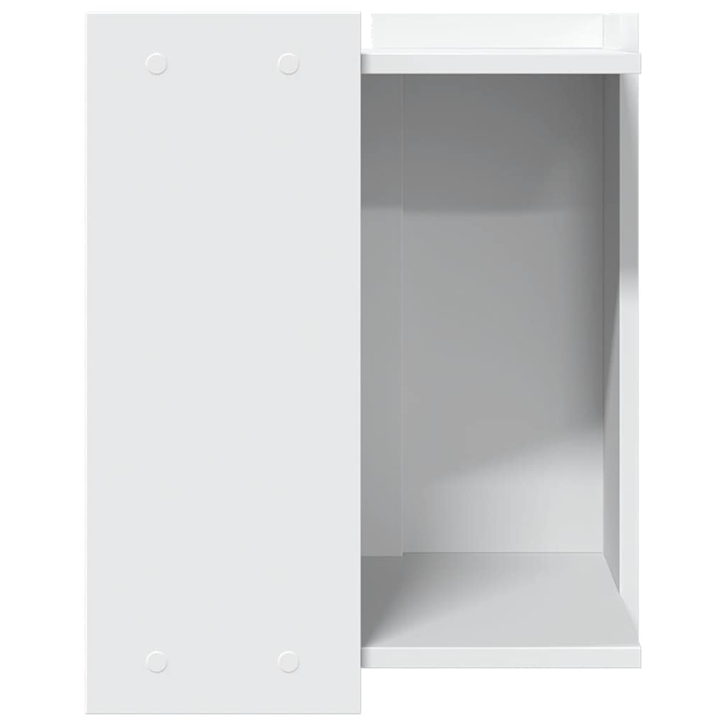 toiletskjuler til kattebakke 42x42x51 cm konstrueret træ hvid