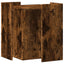 toiletskjuler kattebakke 42x42x51 cm konstrueret træ røget eg