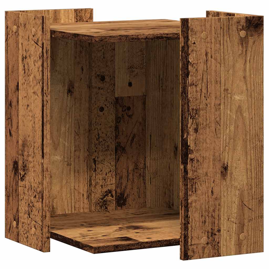 toiletskjuler kattebakke 42x42x51 cm konstrueret træ antikt træ