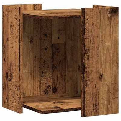 toiletskjuler kattebakke 42x42x51 cm konstrueret træ antikt træ