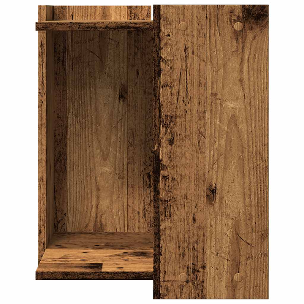 toiletskjuler kattebakke 42x42x51 cm konstrueret træ antikt træ