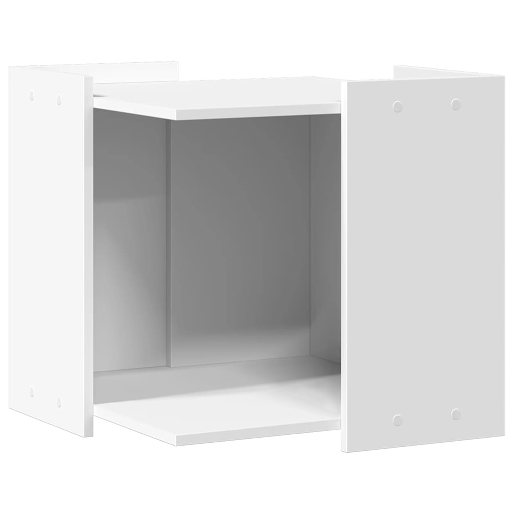 toiletskjuler til kattebakke 53x53x51 cm konstrueret træ hvid