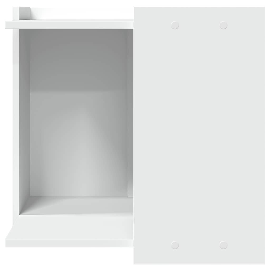 toiletskjuler til kattebakke 53x53x51 cm konstrueret træ hvid