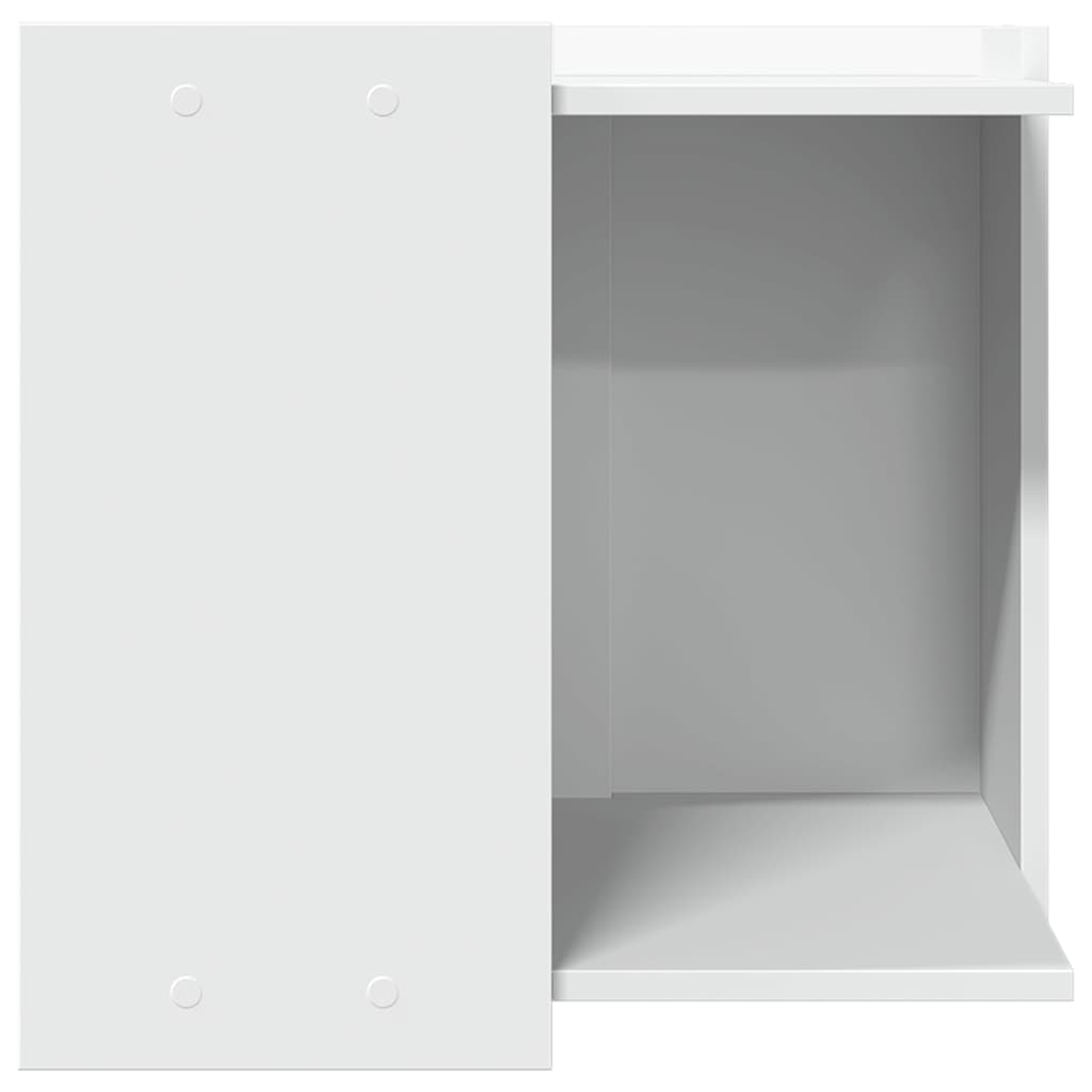 toiletskjuler til kattebakke 53x53x51 cm konstrueret træ hvid